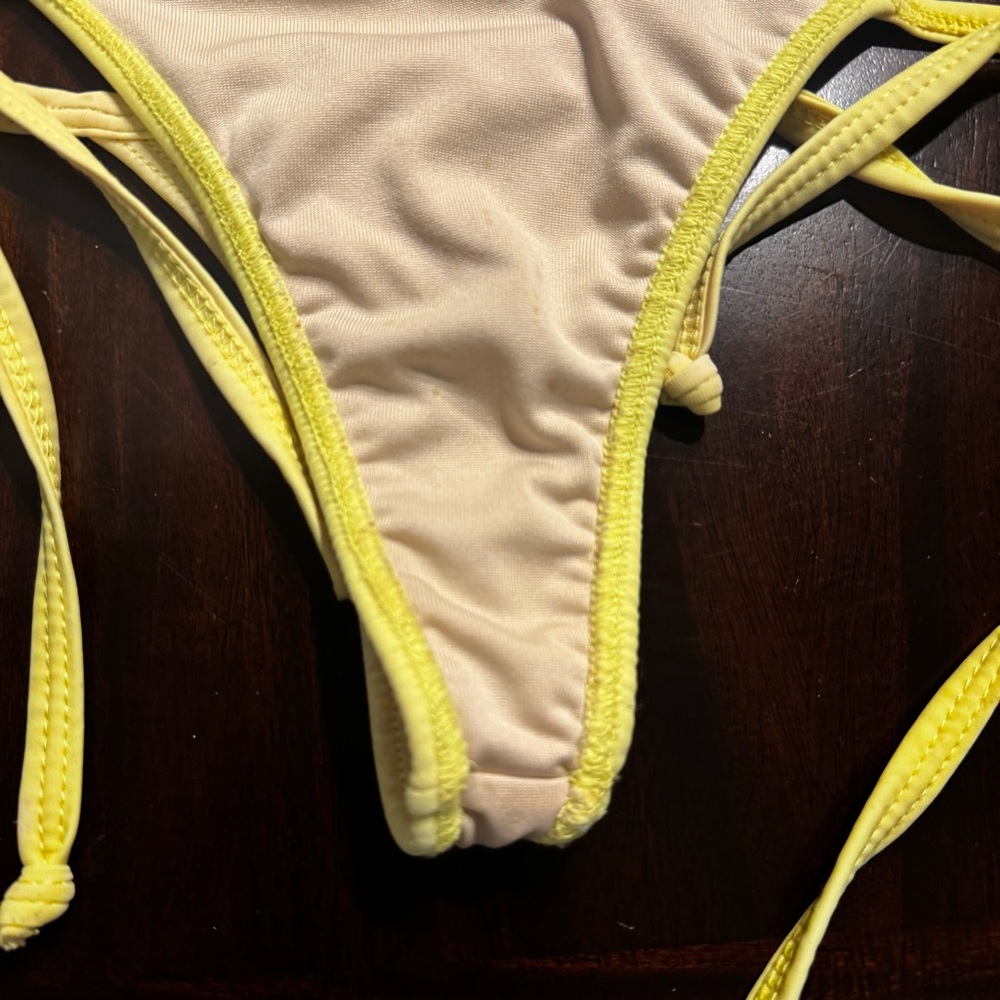 Blue Moves Bikini Bottoms Lot of 2 Size Small Tie Side Yellow & Rust - Picture 7 of 12